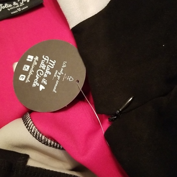 Jolie & Joy Faux Suede Colorblock Mini Skirt NWT Stretch Plus Sizes. - Picture 8 of 11